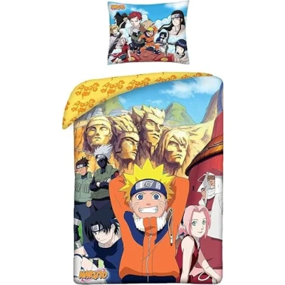 Imagen de Halantex Naruto Juego de Cama, Funda Nórdica 140 x 200 cm y Almohada 70 90 cm, 100% Algodón, Multicolor