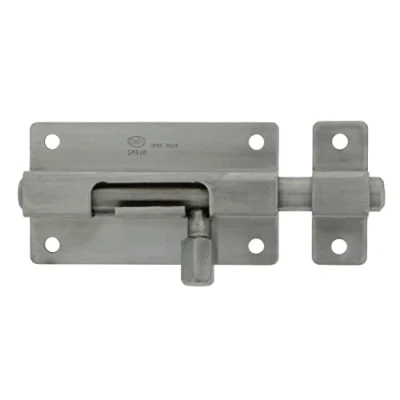 Imagen de Amig Pasador De Sobreponer para Puertas Pestillo Seguridad Horizontal Pequeño Acero con Acabado Cromado Brillo Medidas: 35 x 50 mm Incluye Tirafondos