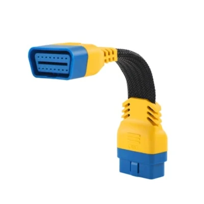 Imagen de PLAYOCCAR OBD II Cable de Extensión Adaptador, Coche 16 Pines Macho a Hembra OBD2 Material Nailon Rueso (20 cm)