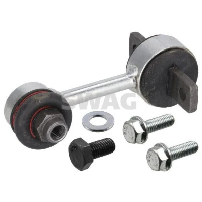 Imagen de SWAG 30 93 2491 Bieleta de suspensión Eje trasero izquierda, trasero, derecha 90 con juego tornillos Acero AUDI: A4 B7 Berlina, B6 Berlina