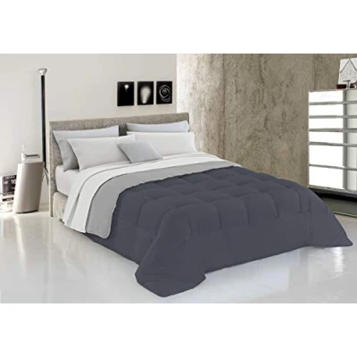 Imagen de Italian Bed Linen Eldrojoòn de Invierno Claro/Gris Oscuro, sìngolo, Microfibra, 150x200cm