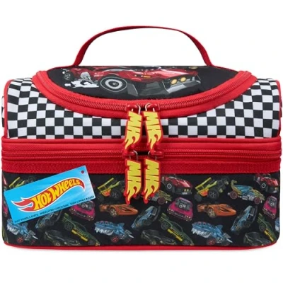 Imagen de Get Trend Hot Wheels Bolsa Termica Porta Alimentos Infantil Bolso con Compartimento Comida Aperitivo para Escuela y Picnic (Multi Wheels)