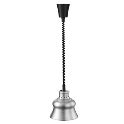 Imagen de Lacor Lámpara Calentamiento Infrarojos, Mantiene Calientes los Platos, cubetas, con Cable espital Flexible de 30 a 110 cm, Incluye Bombilla, Cocina Profesional, 275W, Aluminio, Lijado, 23x23x35 cm