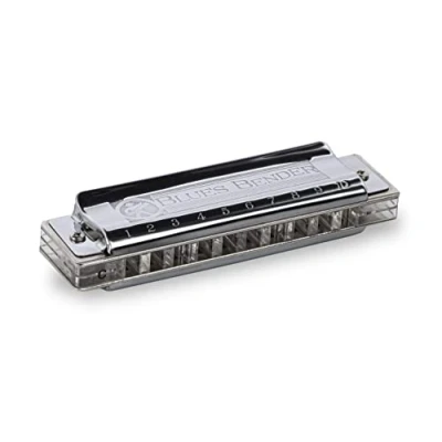 Imagen de Hohner Blues Bender Armónica, clave de G, acero inoxidable (M586BX G)