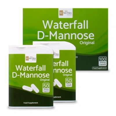 Imagen de Waterfall D manosa Comprimidos 500mg 100 de origen natural abedul SC Nutra (Sweet Cures)