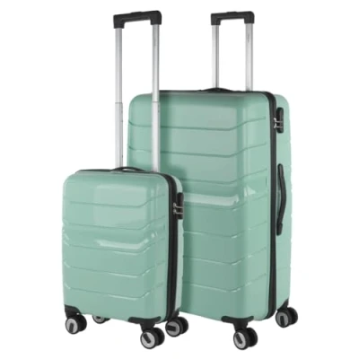 Imagen de ITACA Juego Maletas de Viaje Material Super Resistente. Set Candado con Combinación TSA, Verde