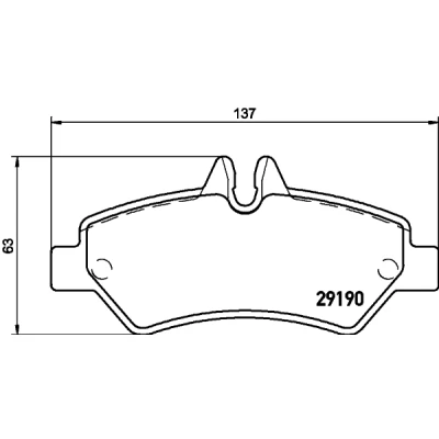 Imagen de HELLA 8DB 355 005 351 Juego de pastillas freno con contacto avisador desgaste tornillos pinza accesorios MERCEDES BENZ: Clase V