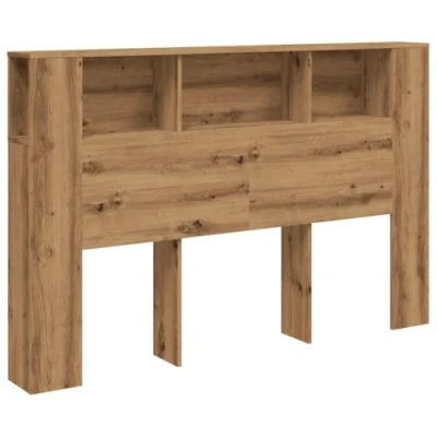 Imagen de vidaXL cabecero Armario Madera Roble Artisan 160x18,5x103,5 cm, cabecero, de Cama, con estantería, Cama almacenaje
