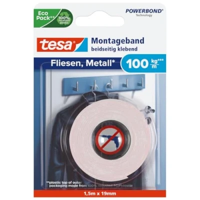 Imagen de tesa Mounting Tape for Tiles &amp; Metal 100kg/m