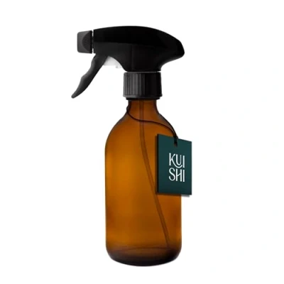 Imagen de Kuishi Bottiglia Spray Vuote in Vetro Ambrato [300 ml, Confezione da 1], Spruzzino Nebulizzatore per Piante, Pulizia e Giardinaggio, Bottiglie di Riciclato (Senza BPA)