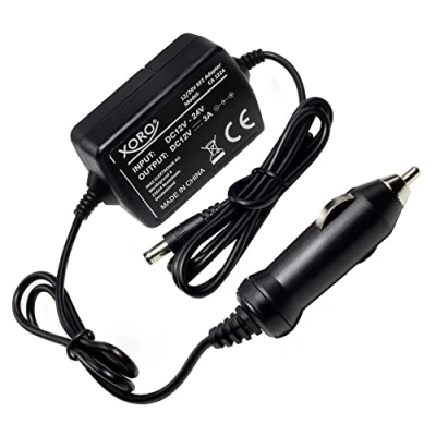 Imagen de Xoro CA 1224 Adaptador estabilizado para Coche (12 V/24 V), Color Negro