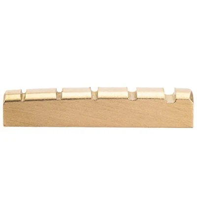 Imagen de Musiclily Basic Cejuela de Latón Bajo Eléctrico 4 Cuerdas Ranurada Nut para Precision/Jazz Bass 42x3,5x6 mm