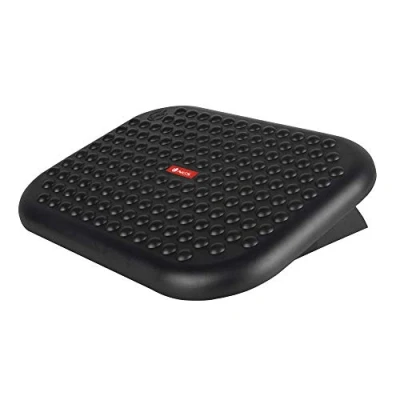 Imagen de NGS FOOTNEST Reposapiés Ergonómico de Altura Regulable, Reposapies para Oficina con Inclinación 0 15º y Base Antideslizante