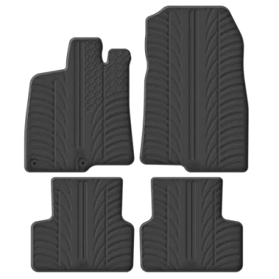 Imagen de Gledring Alfombrillas de Goma Compatible con Peugeot 3008 III Hybrid 2024 (Perfil T 4 Partes + Clips Montaje)