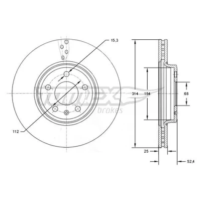 Imagen de Disco de freno TOMEX Brakes TX 72 48