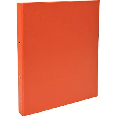 Imagen de Carpeta de 2 anillas 30mm redondas exacompta din a4 carton forrado naranja