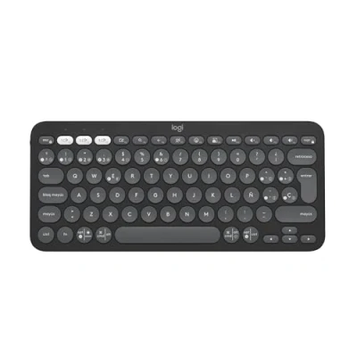 Imagen de Teclado inalámbrico Logitech K380S, Bluetooth USB, Multidispositivo, Multisistema, Teclas programables, de accesos directos, Negro