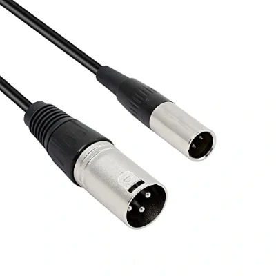 Imagen de MEIRIYFA Cable de micrófono Mini XLR macho a macho, 3 pines pines, audio 0.3M