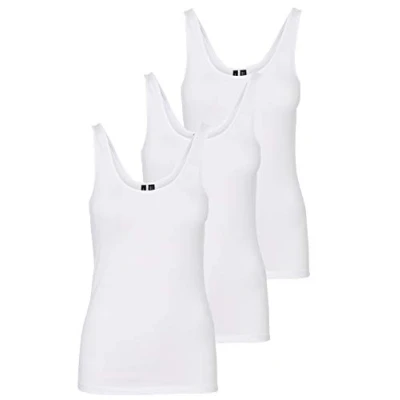 Imagen de VERO MODA Vmmaxi My Soft UU Tank Noos Top, 3 x Blanco Brillante, XL