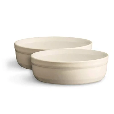 Imagen de Emile Henry Set 2 x Juego de cremas brulees, Cerámica, Beige (Clay), 13 cm, 6
