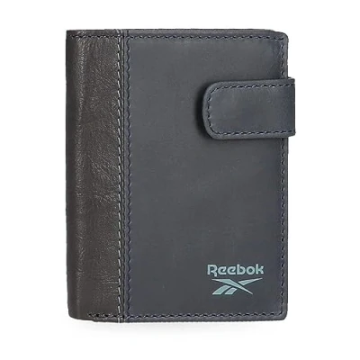 Imagen de Reebok Division Cartera Vertical con Cierre de Clic Azul 8,5x10,5x1 cms Piel