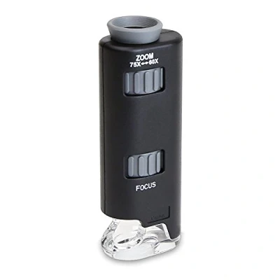 Imagen de Carson MicroMax Microscopio de bolsillo LED, 60 75x y Potente Luz LED