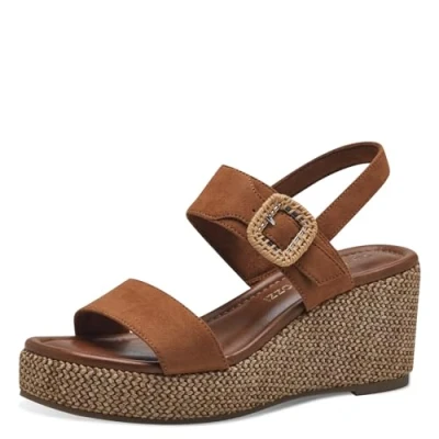 Imagen de Marco Tozzi Sandalias con plataforma, Mujer, Talla: 38, Cognac comb Zapatos