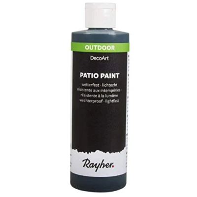 Imagen de Rayher Pintura acrílica negra, para interior y exterior, resistente al agua, 236 ml, 38611576