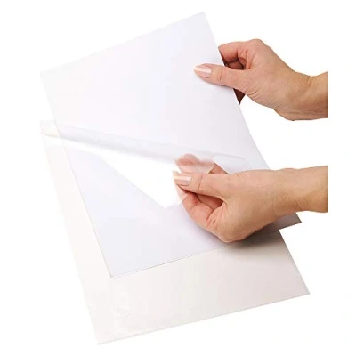 Imagen de Paquete de 50 fundas plástico transparente A4 con parte superior abierta y lateral 100 micras pp para presentaciones proyectos