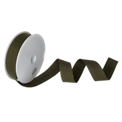 Imagen de Trimz Cincha de algodón, Baumwolle, Dark Olive, 25mm x 5m