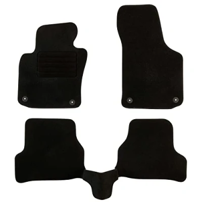 Imagen de DBS 1763203 Alfombrillas de coche A medida para 3 uds. Antideslizante Moqueta en negro 900 g/m² Aspecto terciopelo Modelo Star