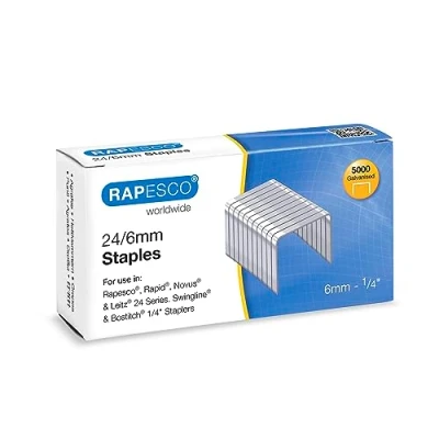 Imagen de Rapesco S24602Z3 Grapas Galvanizadas Tipo 24/6 mm (No.16), Paquete de 5000