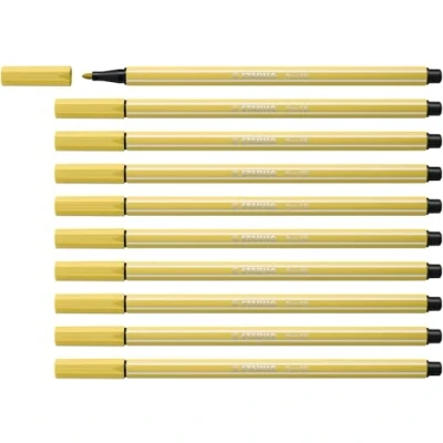 Imagen de Rotulador premium STABILO Pen 68 Caja con 10 unidades color mostaza