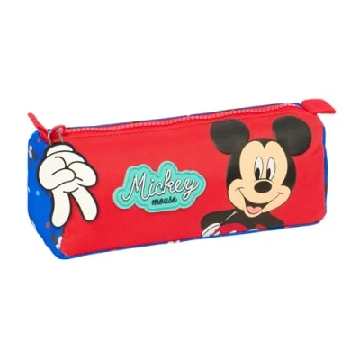 Imagen de Safta Mickey Mouse Good Day Portatodo con Cremallera y Compartimiento, Estuche Infantil, Niño, Ideal para Niños en Edad Escolar, Cómodo Versátil, Calidad Resistencia, 21x7x8 cm