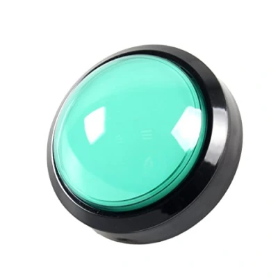 Imagen de EG STARTS Arcada 4 Pulgadas 100mm Big Dome 12V LED Pulsadores Iluminados con microinterruptor para Arcade Machine Video Juegos Partes (Verde)