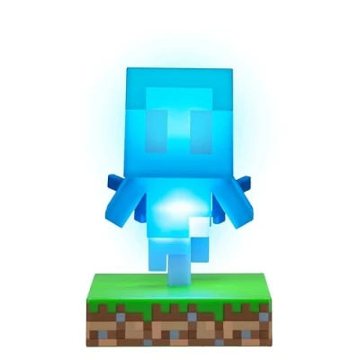 Imagen de Paladone Minecraft Lámpara de escritorio independiente con licencia oficial Allay, decoración sala juegos y mercancía para niños niñas, accesorio regalo luz nocturna