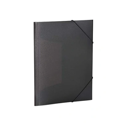 Imagen de HERMA 19501 carpeta de dibujo Translúcido en Negro, A4, plástico resistente, con 3 solapas interiores, 1 palmo