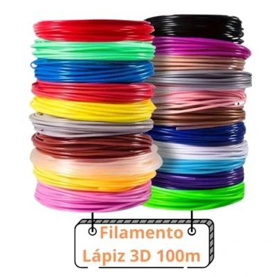 Imagen de CAELLUMA Filamentos Lapiz 3D 20 colores x 10 m (200 metros totales) Filamento Pla Impresora para Lápiz de 1.75mm (100 Metros)