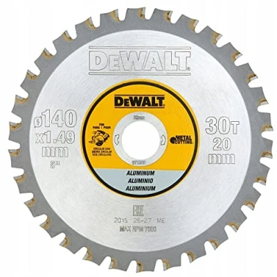 Imagen de DeWalt DT1910 QZ Hoja para sierra circular sin cable, 140 x 20 mm, 30D aluminio FTG +3º