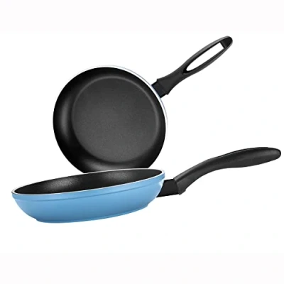 Imagen de Fagor Maxima Set Juego Sartenes Inducción 20 24 cm, Aluminio Forjado, Espesor 4 mm, Antiadherente Ecológico XYLAN PLUS sin PFOA, Apta para Todas Las Cocinas, Vitrocerámica, Gas, Lavavajillas, Azul