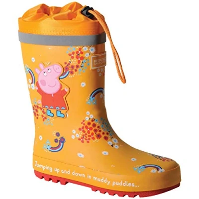 Imagen de Regatta PeppaSplash Welly, Botas de goma Peppa Pig, con cordón ajustable, White Polka, 33 EU