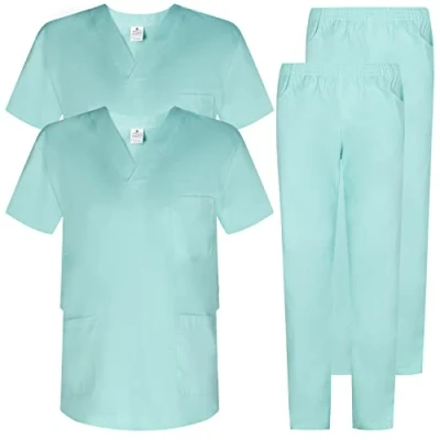 Imagen de MISEMIYA Pack * 2 Pcs Casaca Y PANTALÓN Sanitarios Unisex Uniformes MÉDICOS 817 8312 XL, Turquesa