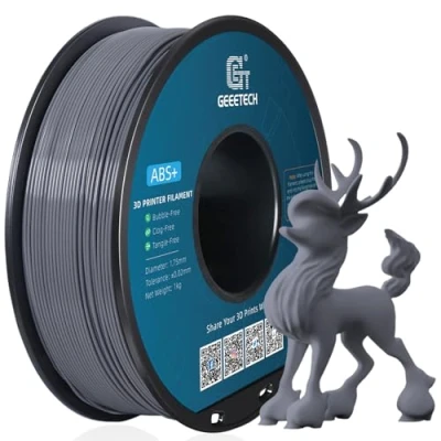 Imagen de GEEETECH filamento ABS 1,75 mm, para impresora 3D 1 kg Spool, precisión de medición +/ 0,03 gris