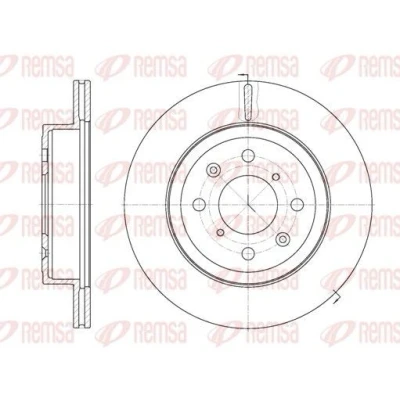 Imagen de REMSA 61038.10 Disco de freno Eje delantero 253, 253 17 4 ventilado PEUGEOT: 308 I Hatchback, 3008 I, SW, SUZUKI: Wagon R+ II IGNIS 2