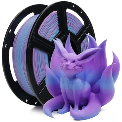 Imagen de FLASHFORGE Gradient Rapid PLA 3D Impresora Filamento (Thistle Purple &amp; Ethereal Blue)