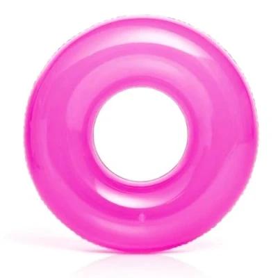 Imagen de Virsus Flotador inflable redondo de 260 NP, diámetro 76 cm, rosquilla colores, cojín aire para piscina fiestas y eventos (rosa)
