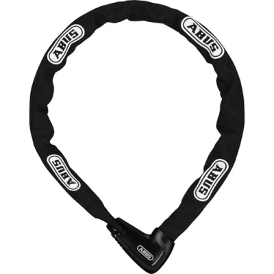 Imagen de ABUS Antirrobo de cadena Steel O Chain 9808K bicicleta con cilindro XPlus para protección contra manipulación Nivel seguridad 11 8 mm grosor 140 cm longitud Negro