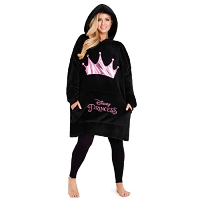 Imagen de Disney Sudadera Oversize Mujer de Forro Polar Mickey Minnie (Negro/Rosa)