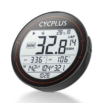 Imagen de CYCPLUS Ordenador de Bicicleta GPS, inalámbrico, Resistente al Agua, IPX6, velocímetro Ant+, inalámbrico,Bluetooth, Compatible con Strava