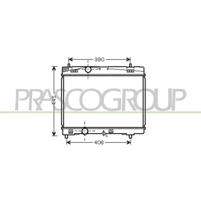 Imagen de PRASCO TY325R001 Radiador, refrigeración del motor Aluminio 350mm 478mm 16mm Aletas soldadas TOYOTA: Yaris II Hatchback